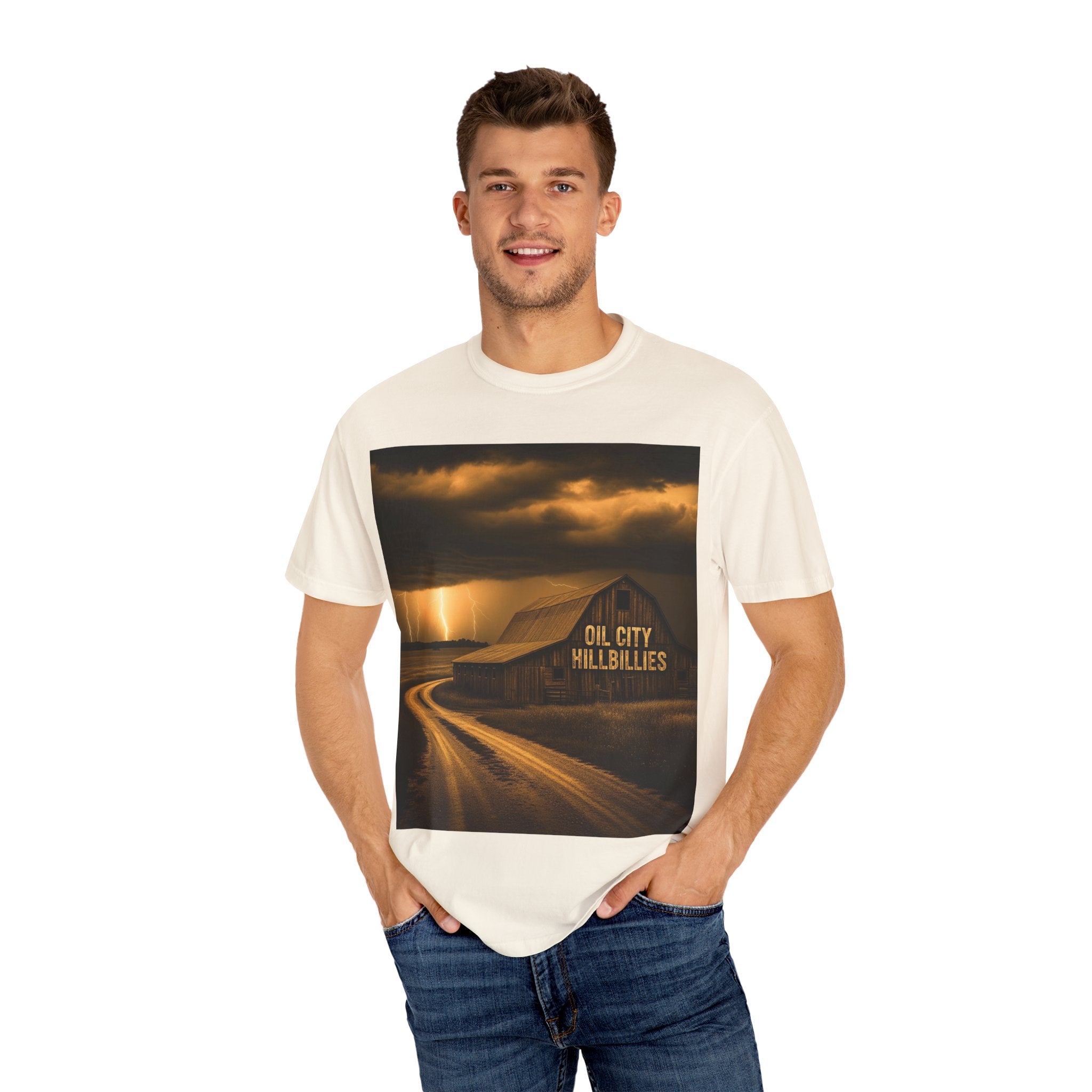 Oil City Hillbillies Vintage Graphic Tee – Unisex Outlaw Country T-Shirt, Southern Rock Band Merch, Country Concert Shirt