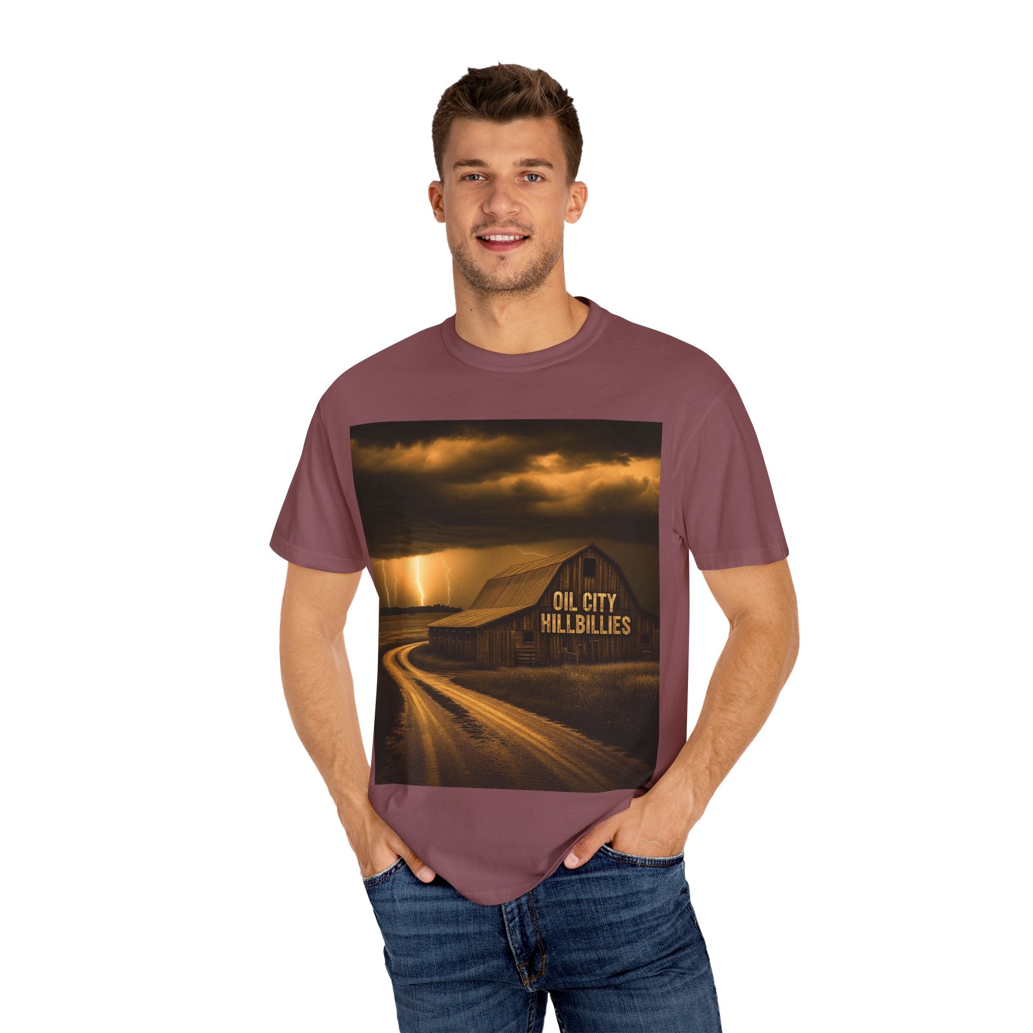 Oil City Hillbillies Vintage Graphic Tee – Unisex Outlaw Country T-Shirt, Southern Rock Band Merch, Country Concert Shirt