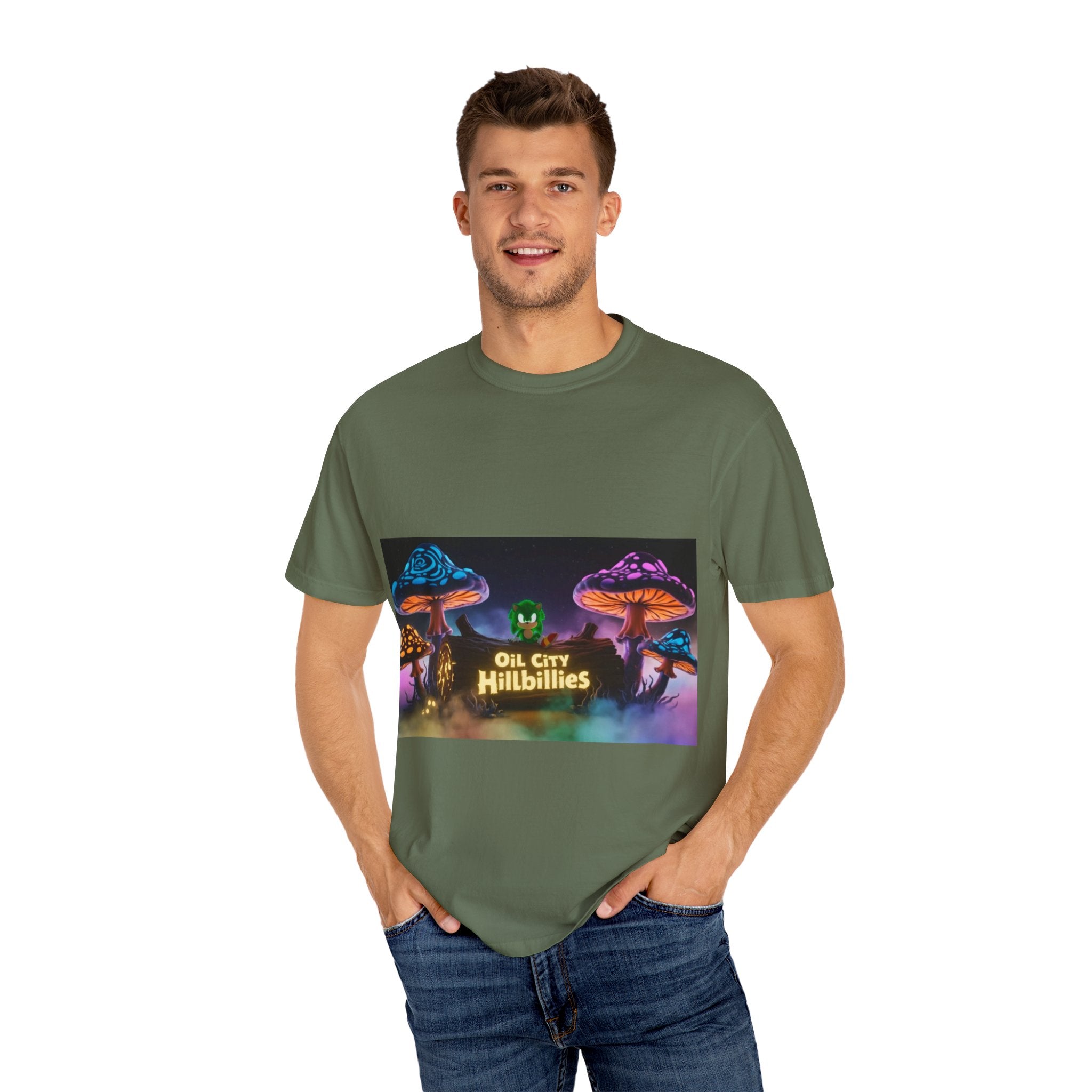Chronic the Hemphog, Oil City Hillbillies T-Shirt | Unisex Garment-Dyed Tee for Art Lovers, Festival Goers, Quirky Gifts, Retro Style, Summer Essential