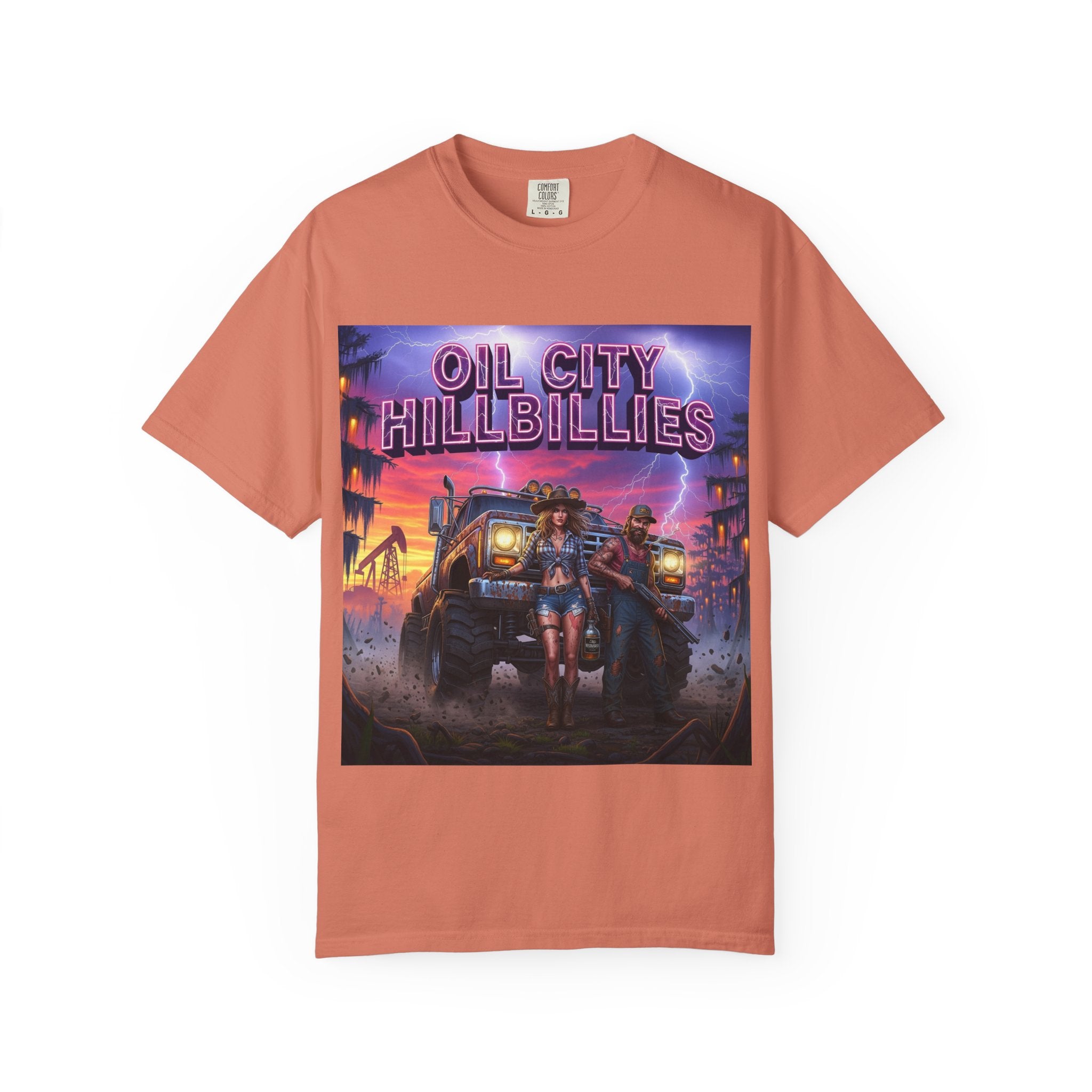 Vintage Oil City Hillbillies T-Shirt – Unisex Graphic Tee, Retro Gift, Festival Wear, Casual Style, Southern Outlaw Statement Shirt