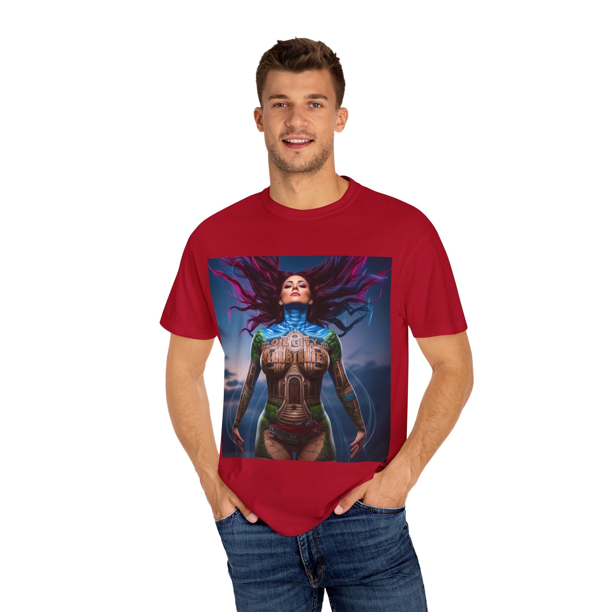 Mystical Spirit T-Shirt | Ethereal Oil City Hillbillies Art Tee, Unisex Graphic Shirt, Bohemian Style, Gift for Her, Festival Wear, Unique Artwear