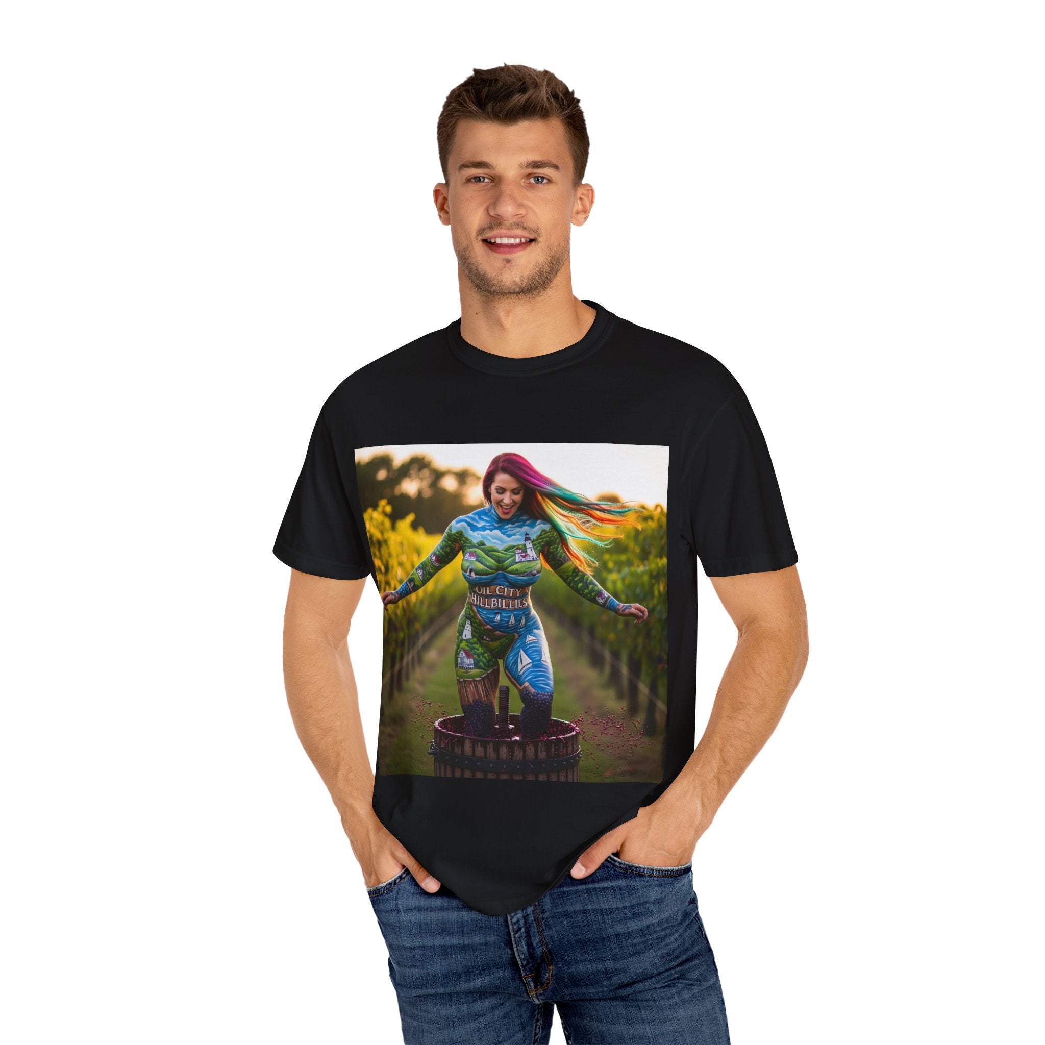 Vibrant Art T-Shirt, Colorful Graphic Tee, Eco-Friendly Cotton Shirt, Unique Gift for Art Lovers, Festival Wear, Casual Everyday Top