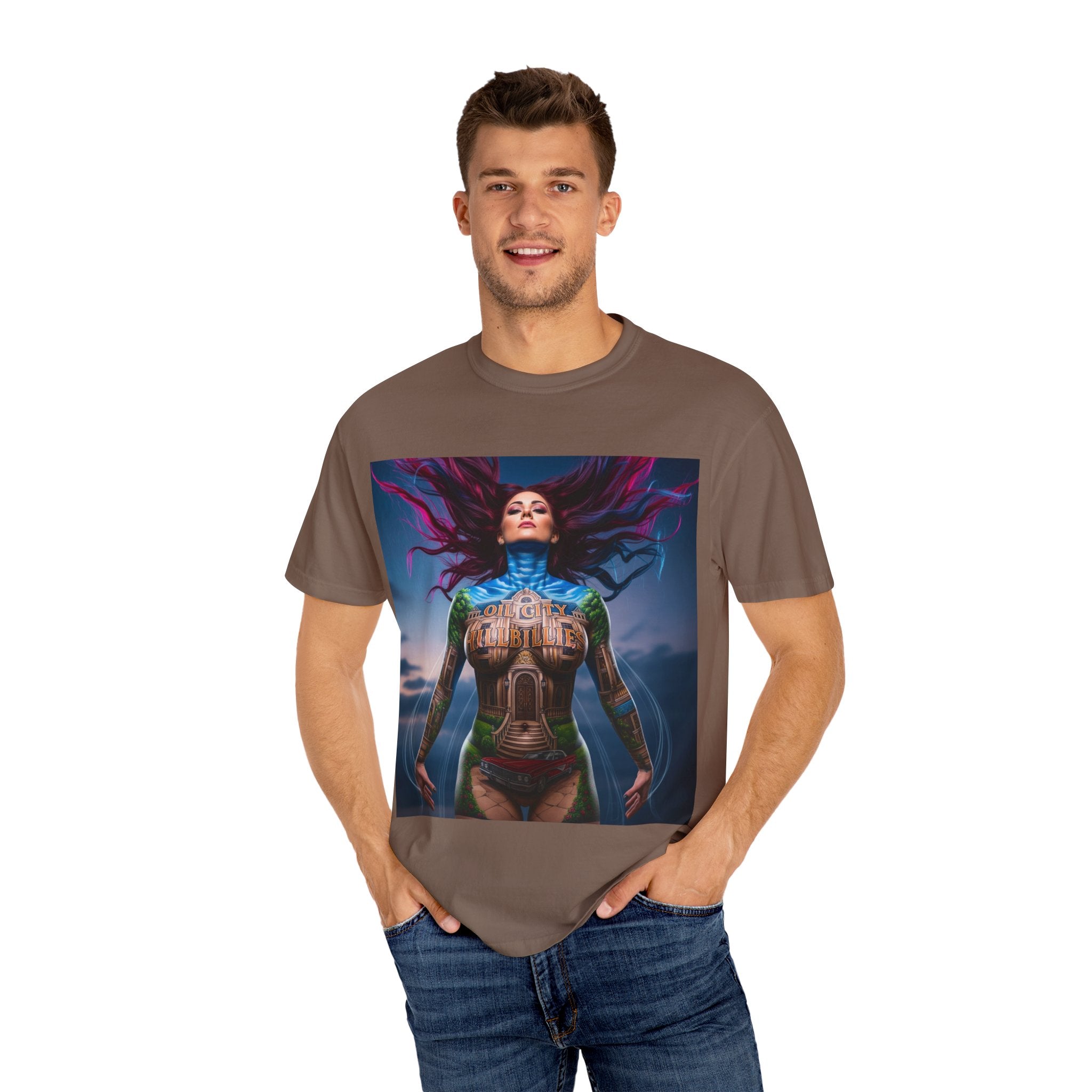Mystical Spirit T-Shirt | Ethereal Oil City Hillbillies Art Tee, Unisex Graphic Shirt, Bohemian Style, Gift for Her, Festival Wear, Unique Artwear