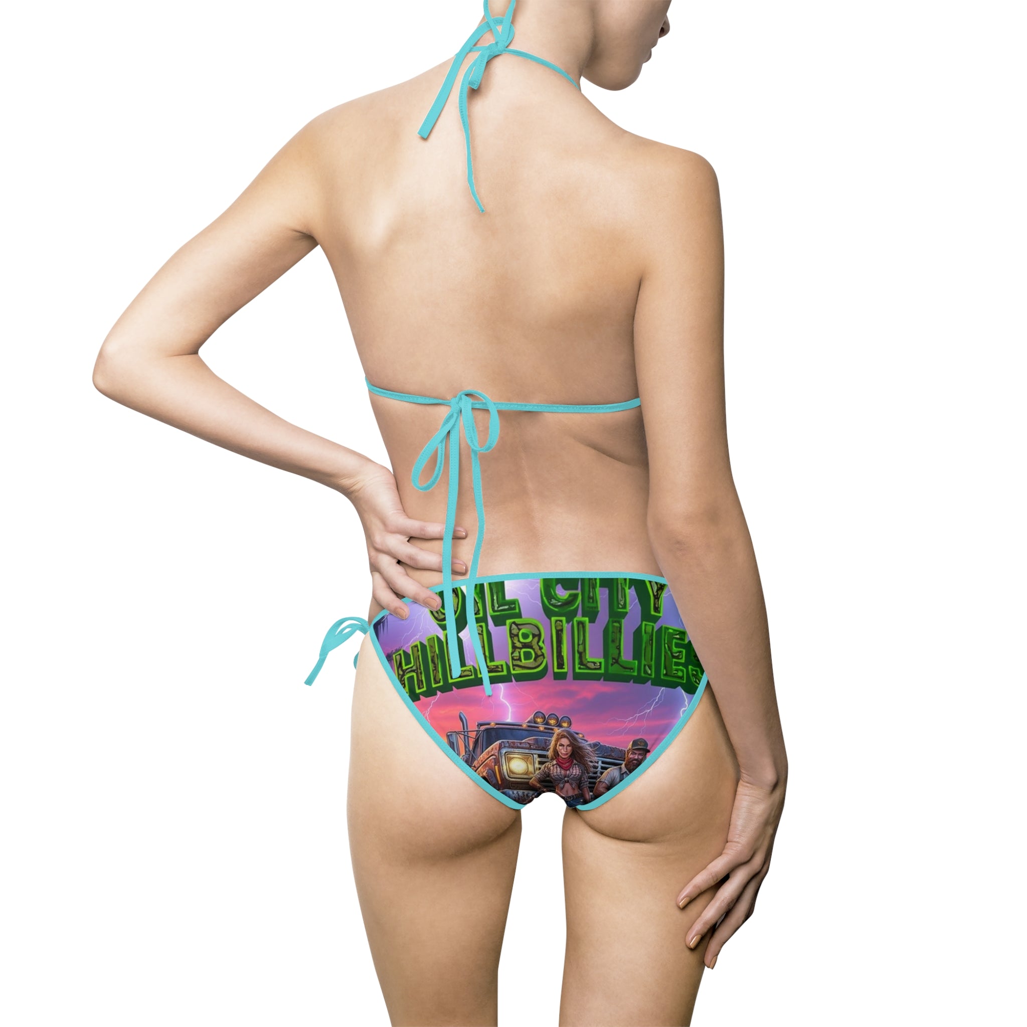 Vibrant Oil City Hillbillies, Women's Bikini Swimsuit, Colorful Swimwear for Beach, Pool Party, Summer Fun, Vacation, Swim Team