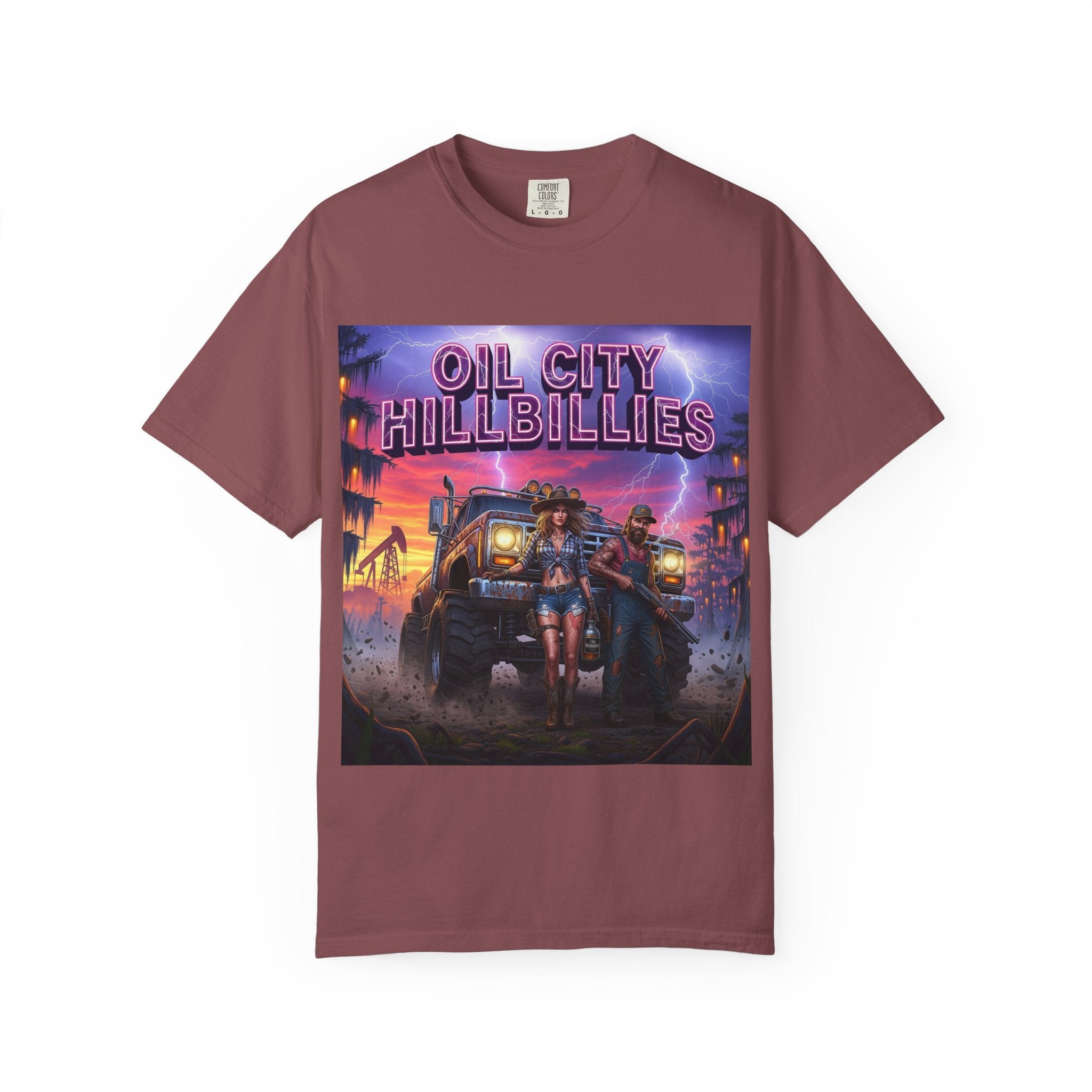 Vintage Oil City Hillbillies T-Shirt – Unisex Graphic Tee, Retro Gift, Festival Wear, Casual Style, Southern Outlaw Statement Shirt