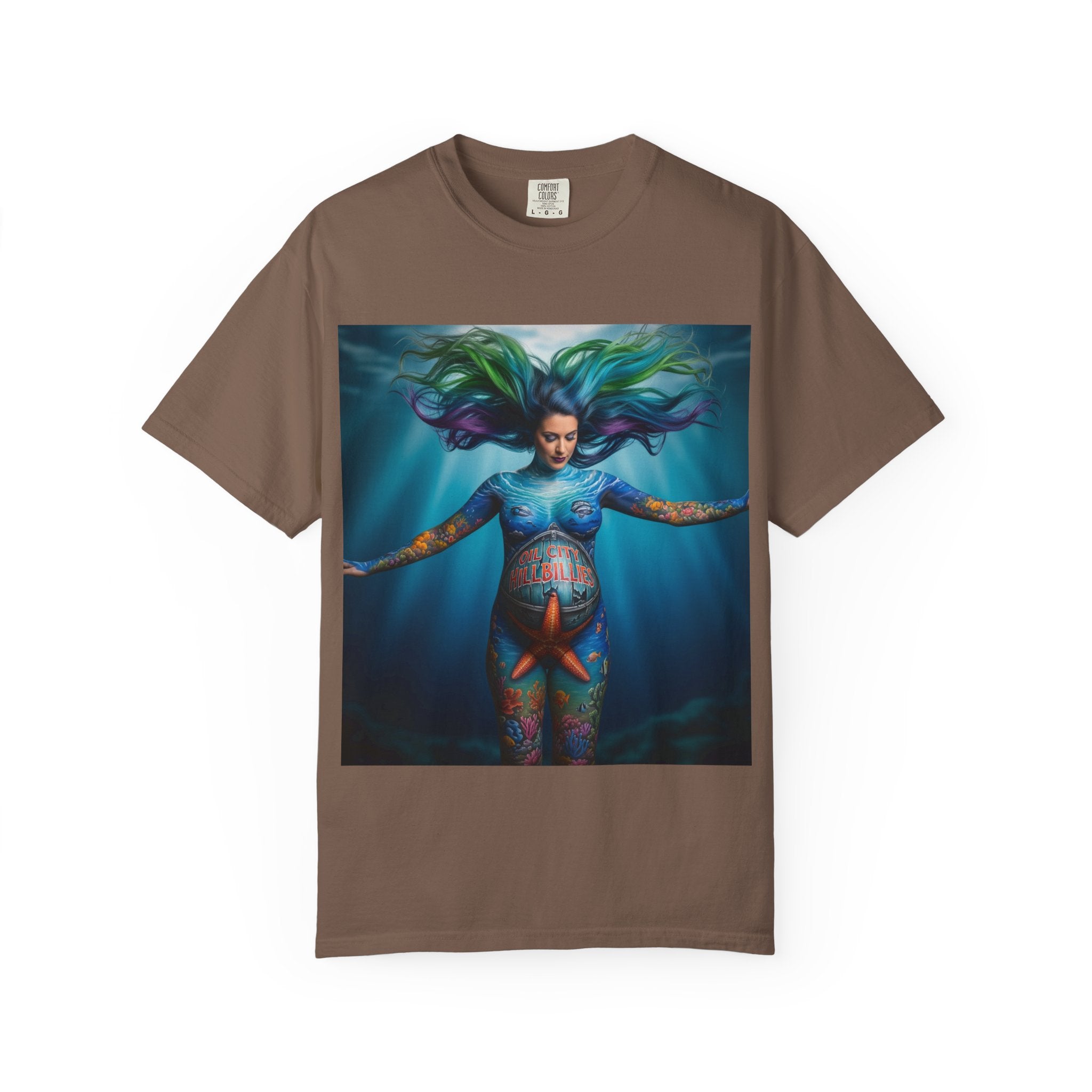 Garment-Dyed Oil City Hillbillies Tee Inspired by Southern Roots and Backwoods Culture, Bohemian T-shirt for Music Festivals, Artistic Outlaw Fashion Statement, Perfect Gift for Fans