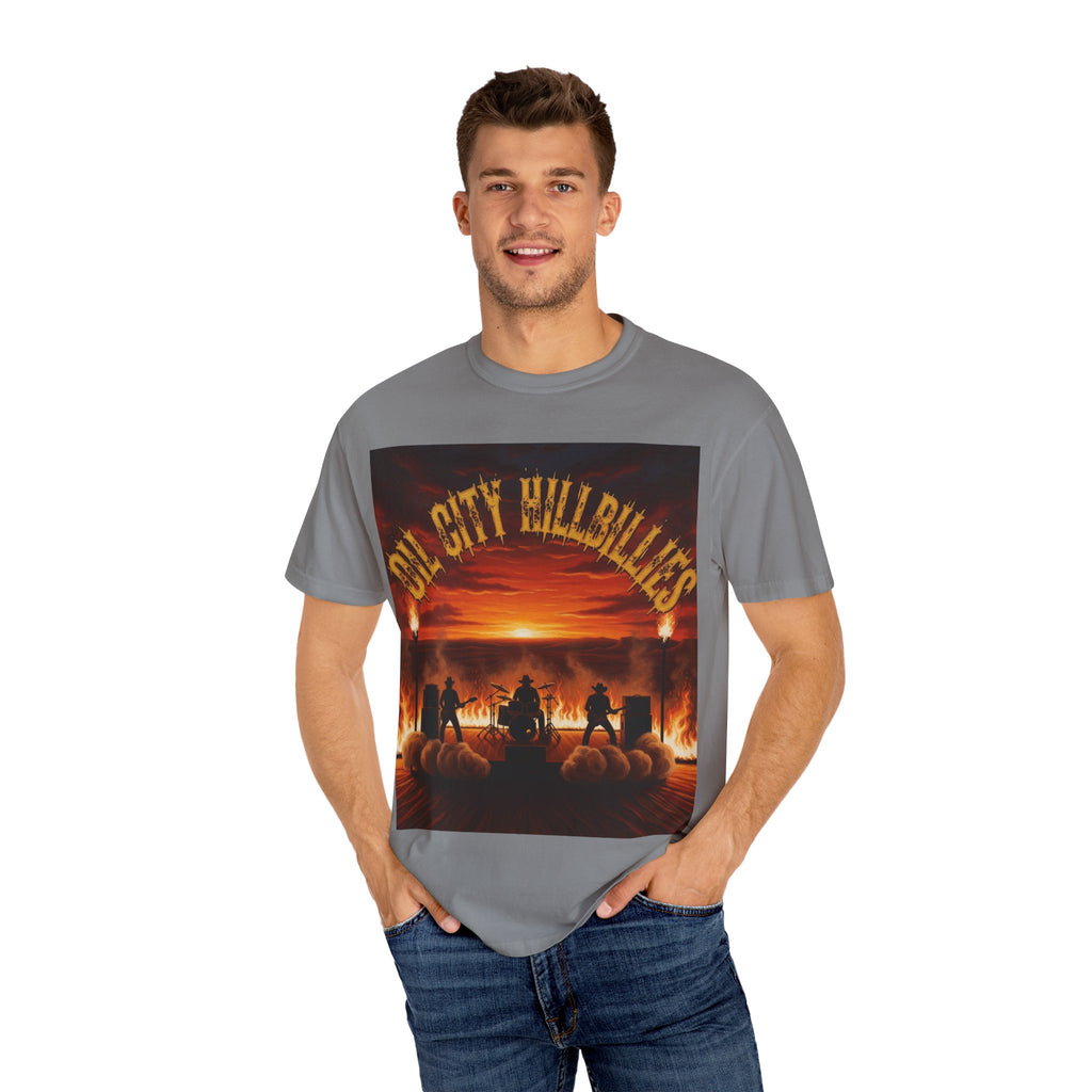Oil City Hillbillies Sunset Vibe Unisex Tee – Summer Shirt, Festival Fashion, Vintage Graphic Band Tee, Edgy Southern Streetwear