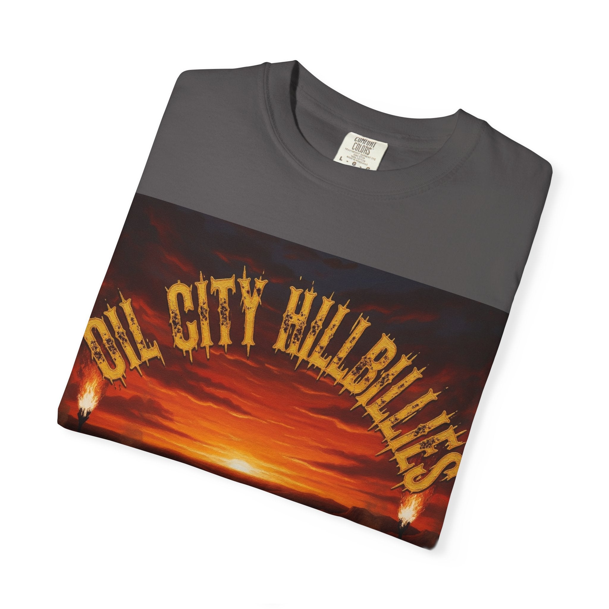 Oil City Hillbillies Sunset Vibe Unisex Tee – Summer Shirt, Festival Fashion, Vintage Graphic Band Tee, Edgy Southern Streetwear