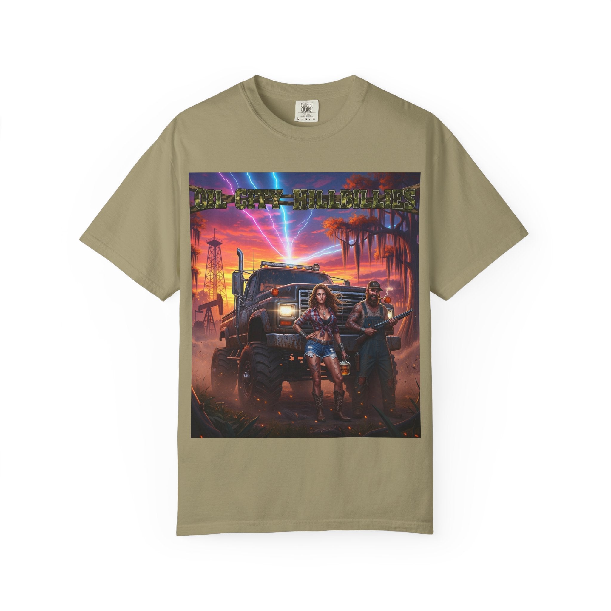 Oil City Hillbillies Adventurous Graphic T-Shirt – Fun Gift for Outdoor Lovers, Summer Vibes, Unisex Casual Wear, Adventure Shirt, Retro Band Tee