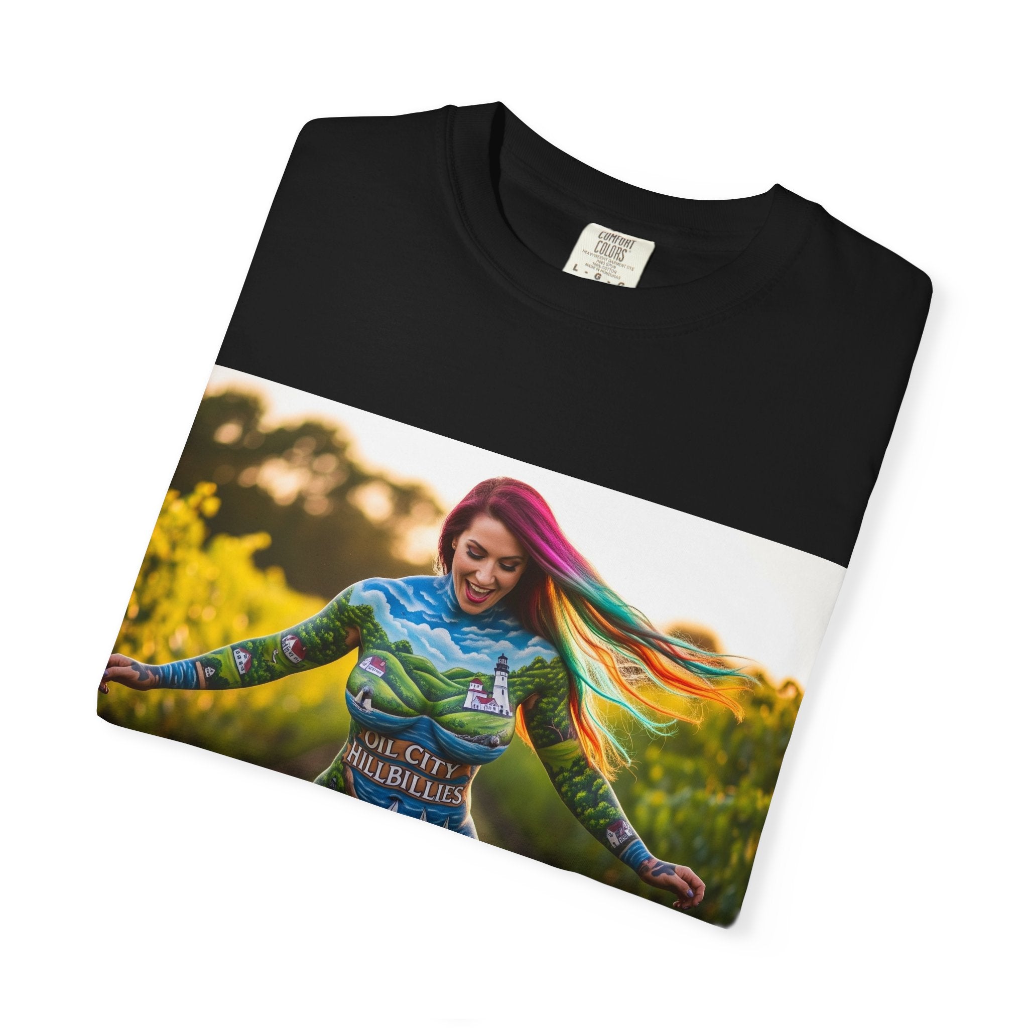 Vibrant Art T-Shirt, Colorful Graphic Tee, Eco-Friendly Cotton Shirt, Unique Gift for Art Lovers, Festival Wear, Casual Everyday Top