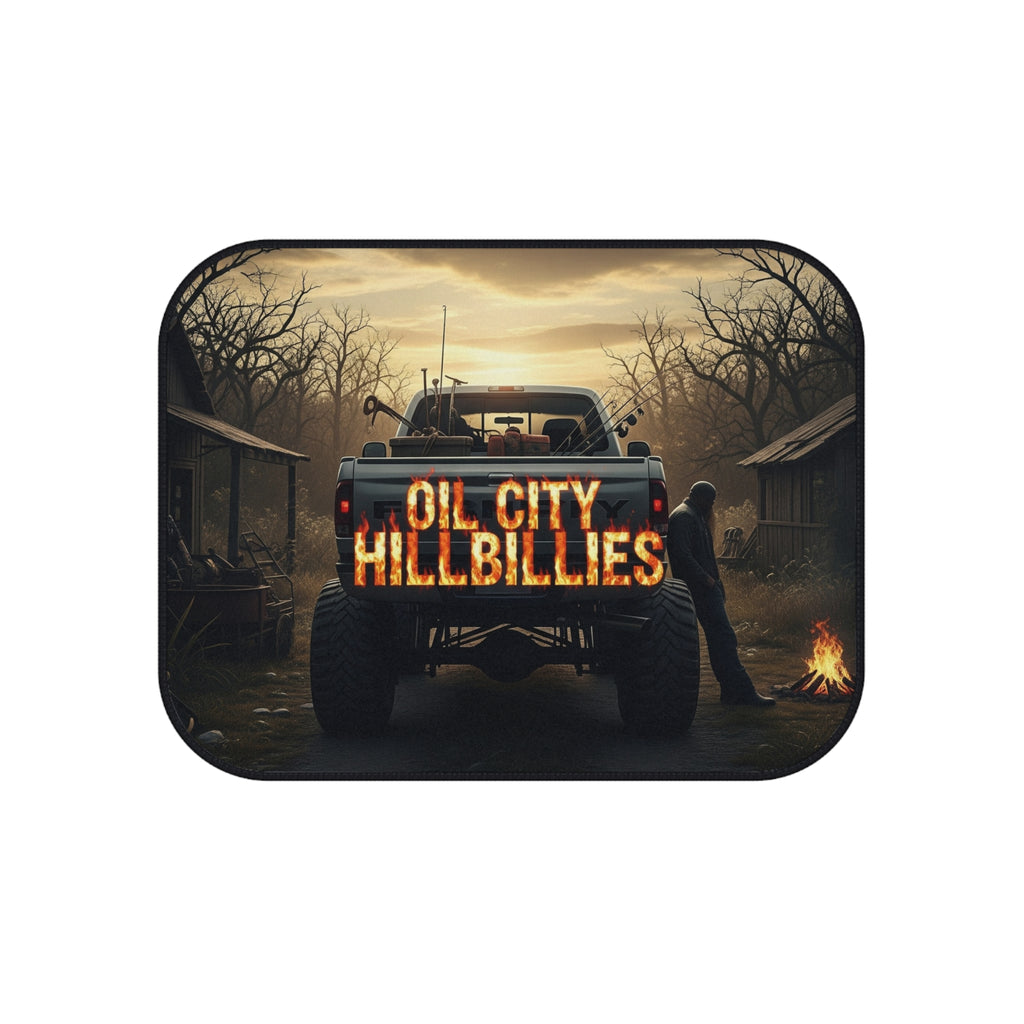 Oil City Hillbillies Car Mats, Custom Vehicle Accessories, Unique Gift for Truck Lovers, Rustic Home Decor, Off-Road Enthusiast Must-Have
