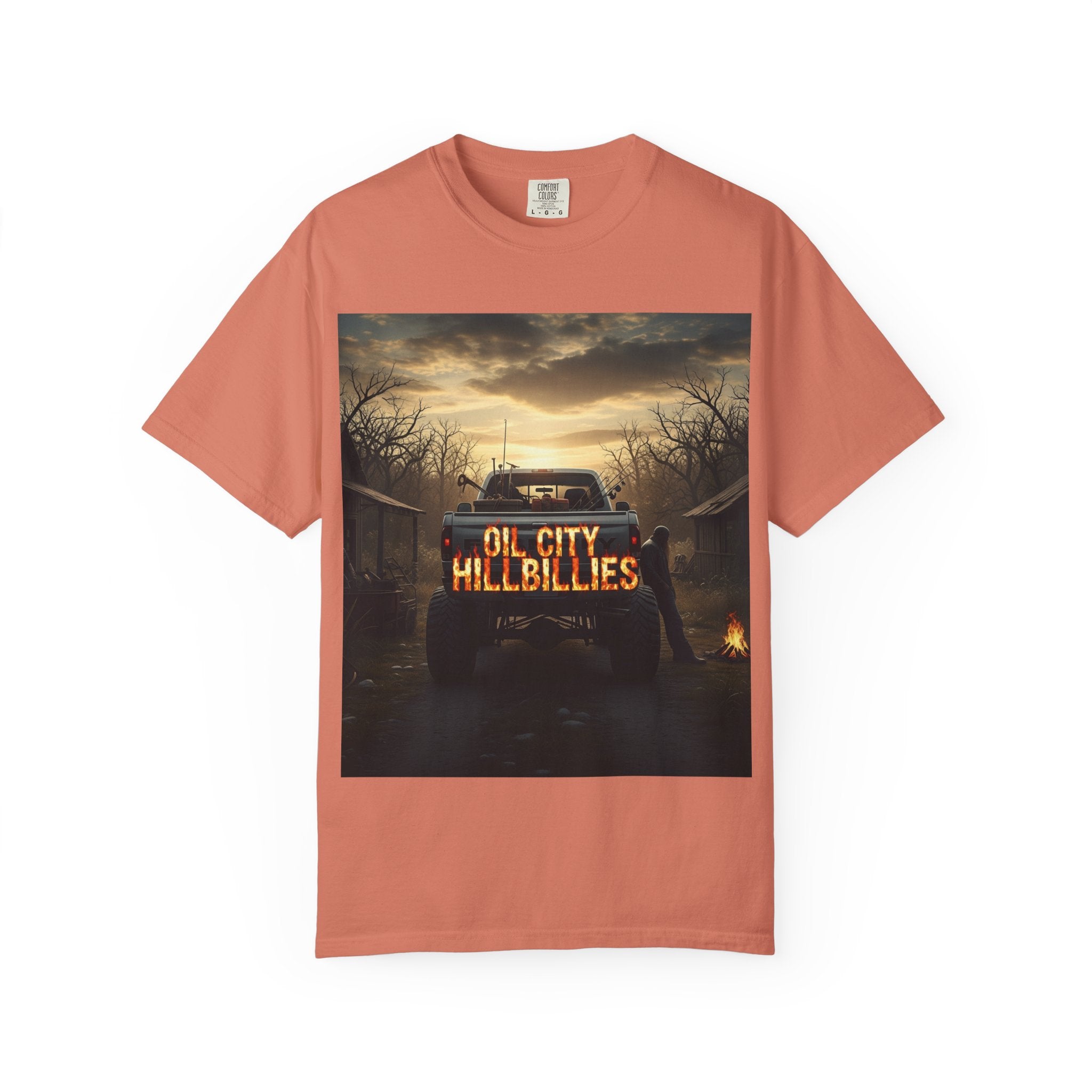 Oil City Hillbillies T-Shirt, Unisex Garment-Dyed Tee, Casual Wear, Outdoor Adventure, Gift for Country Lovers, Vintage Style