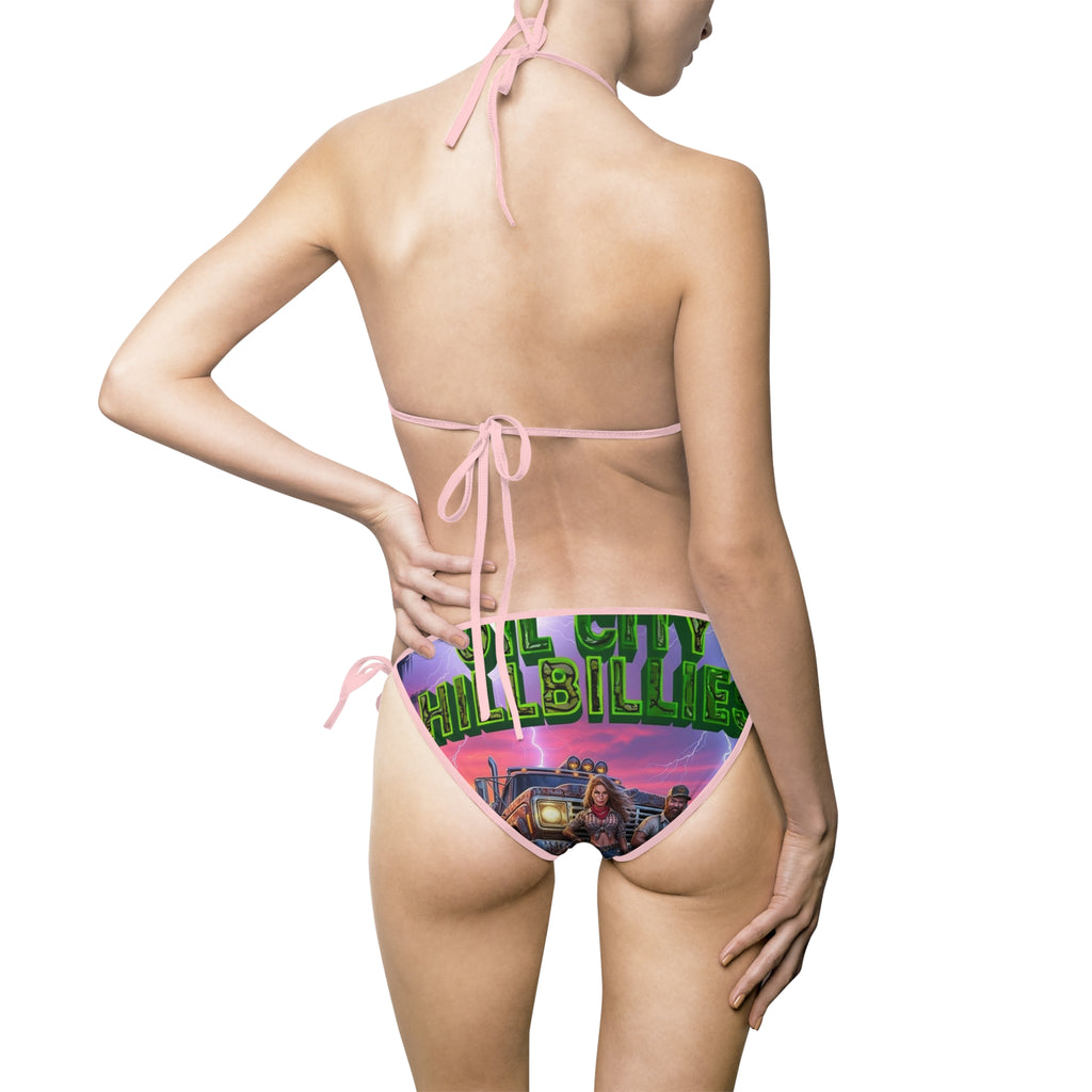 Vibrant Oil City Hillbillies, Women's Bikini Swimsuit, Colorful Swimwear for Beach, Pool Party, Summer Fun, Vacation, Swim Team